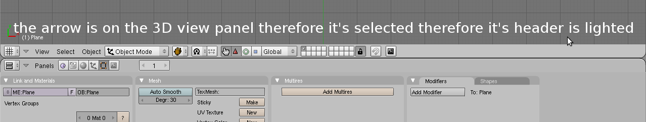Polygonal mesh editing and modifier management in Blender.