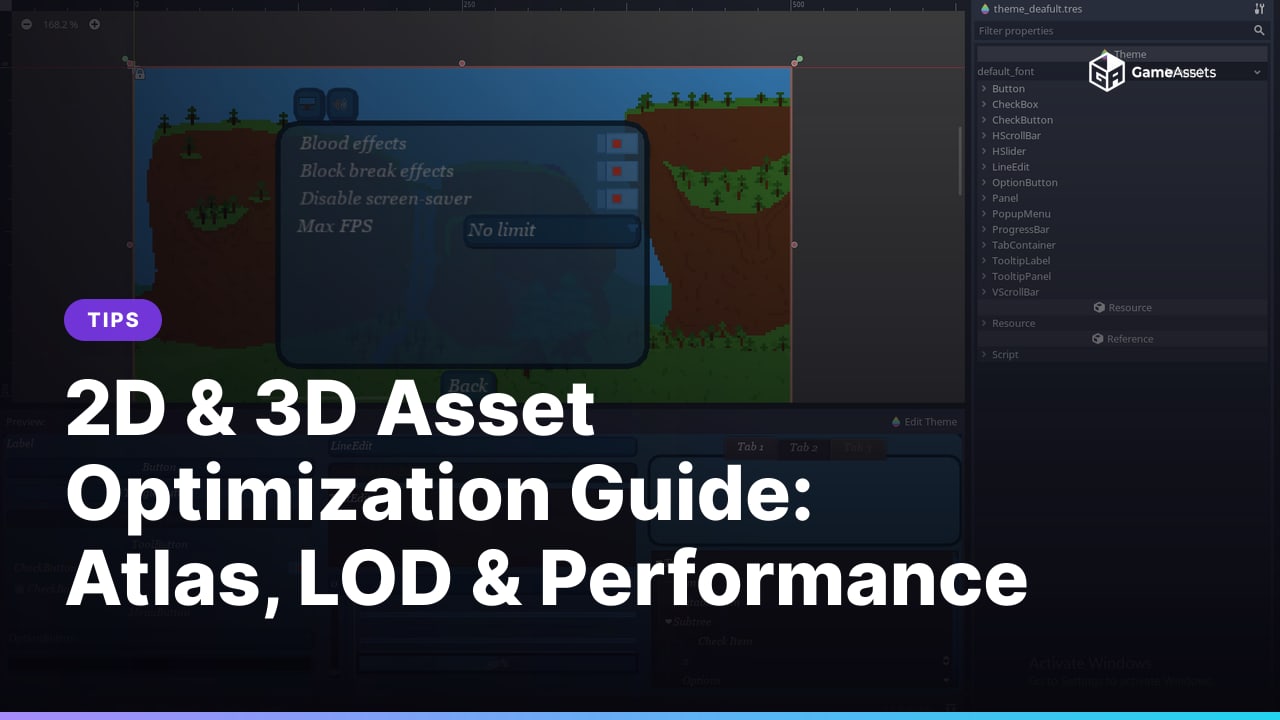2D & 3D Asset Optimization Guide: Atlas, LOD & Performance