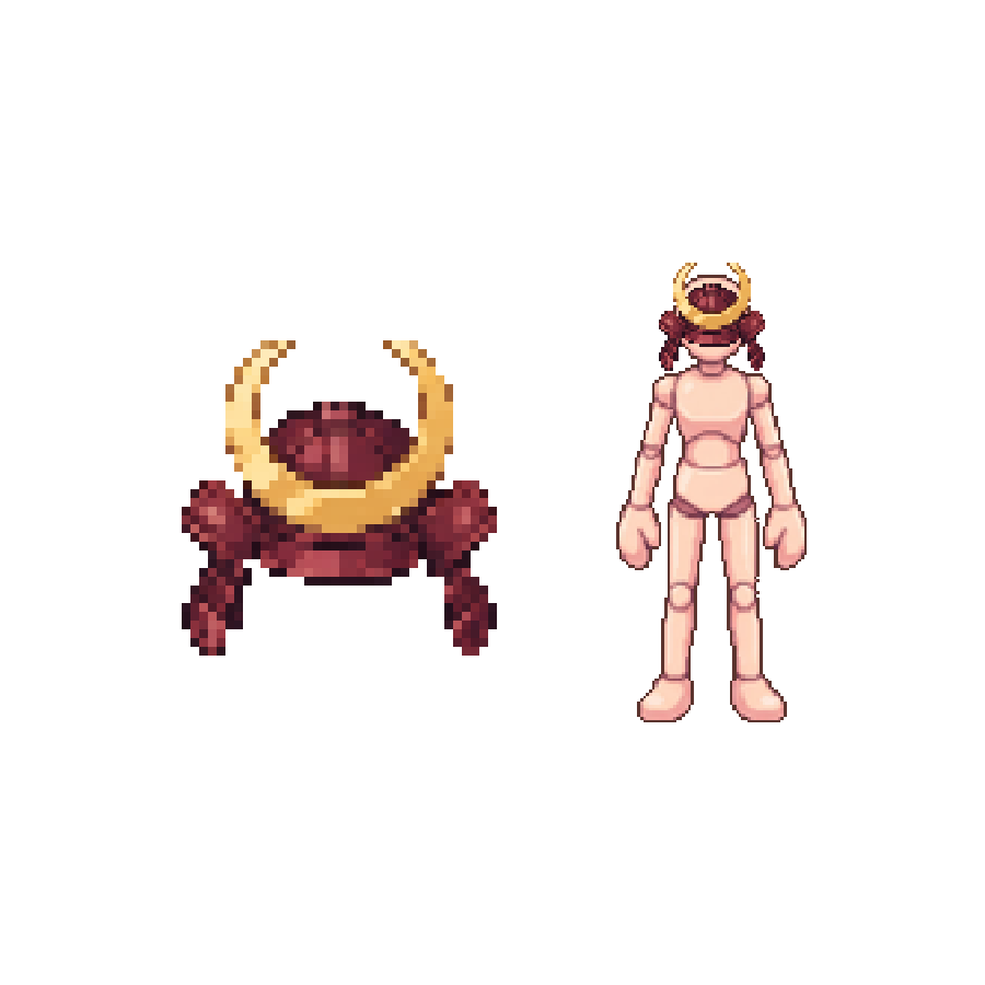 Ronin Kabuto — Pixel Art Headgear