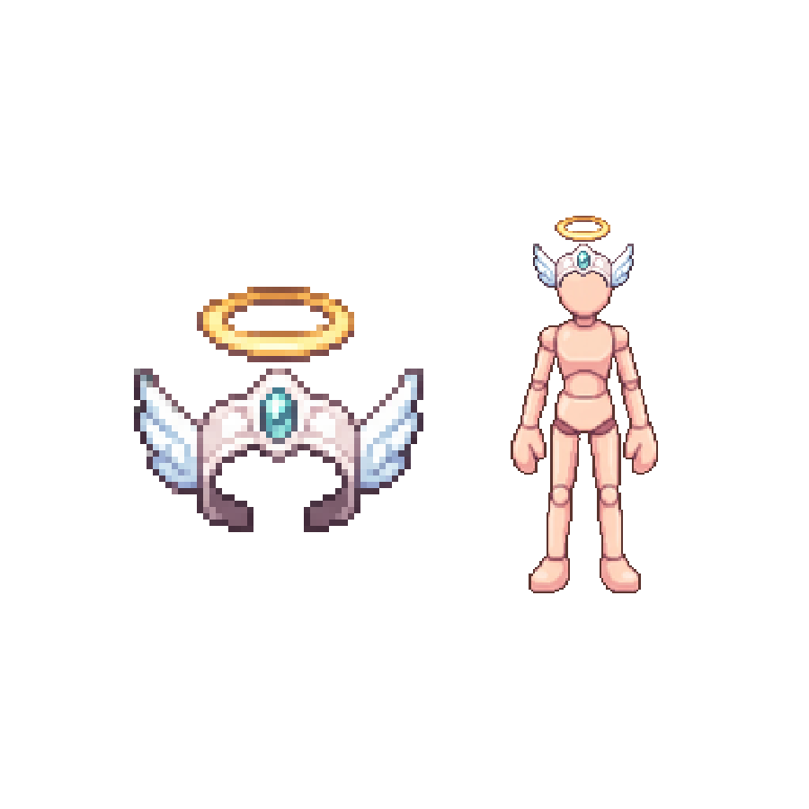 Seraph Halo Wings — Pixel Art Accessory