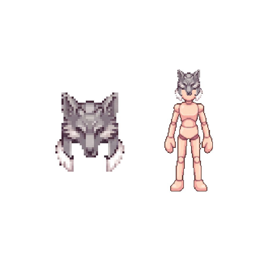 Direwolf Helm — Pixel Art Headgear