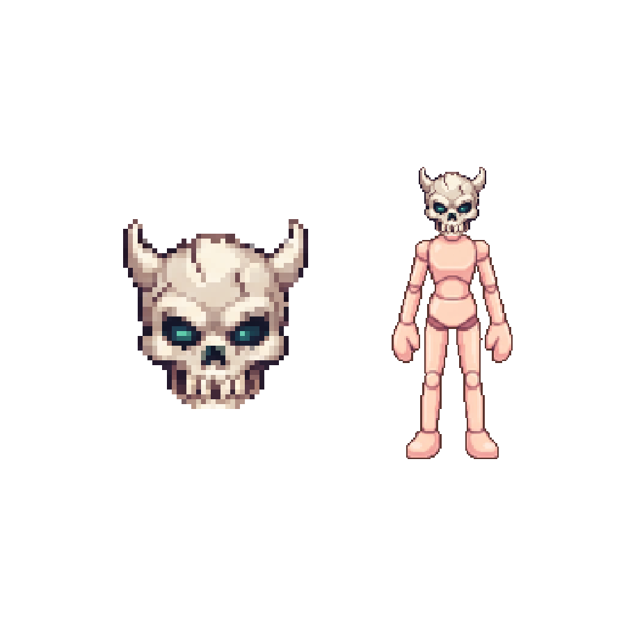 Deathgrin Skull Helm — Pixel Art Headgear