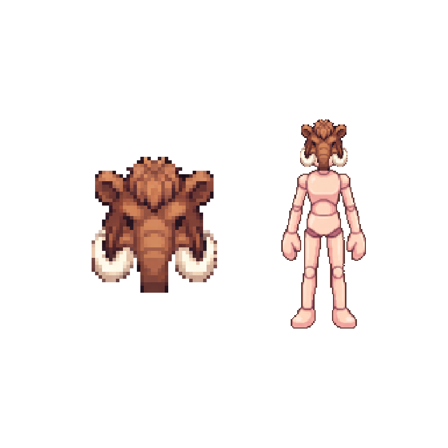 Tuskborn Mammoth Helm — Pixel Art Headgear