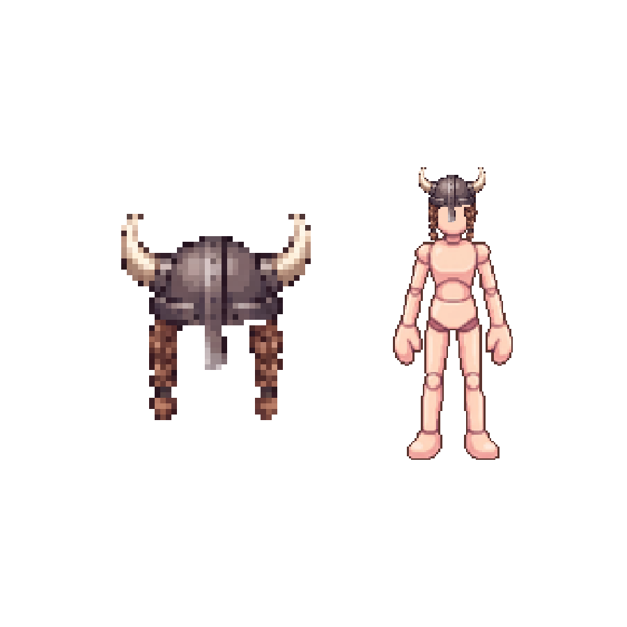 Fjordborn Viking Helm — Pixel Art Headgear
