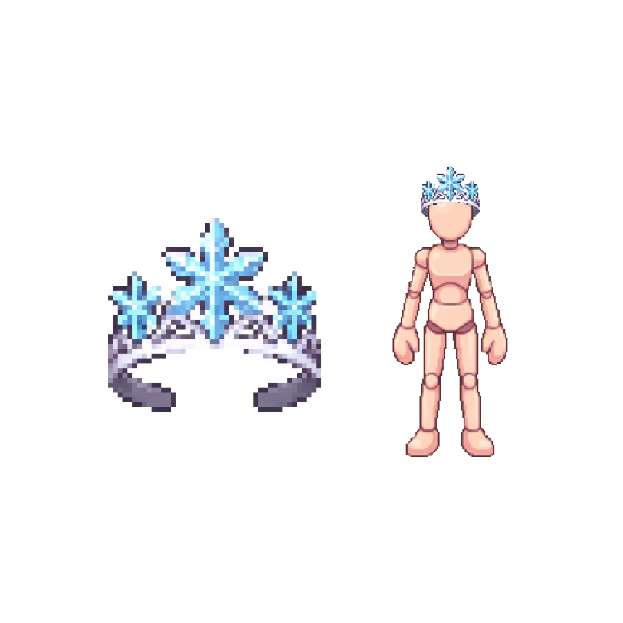 Snowflake Tiara — Pixel Art Headgear