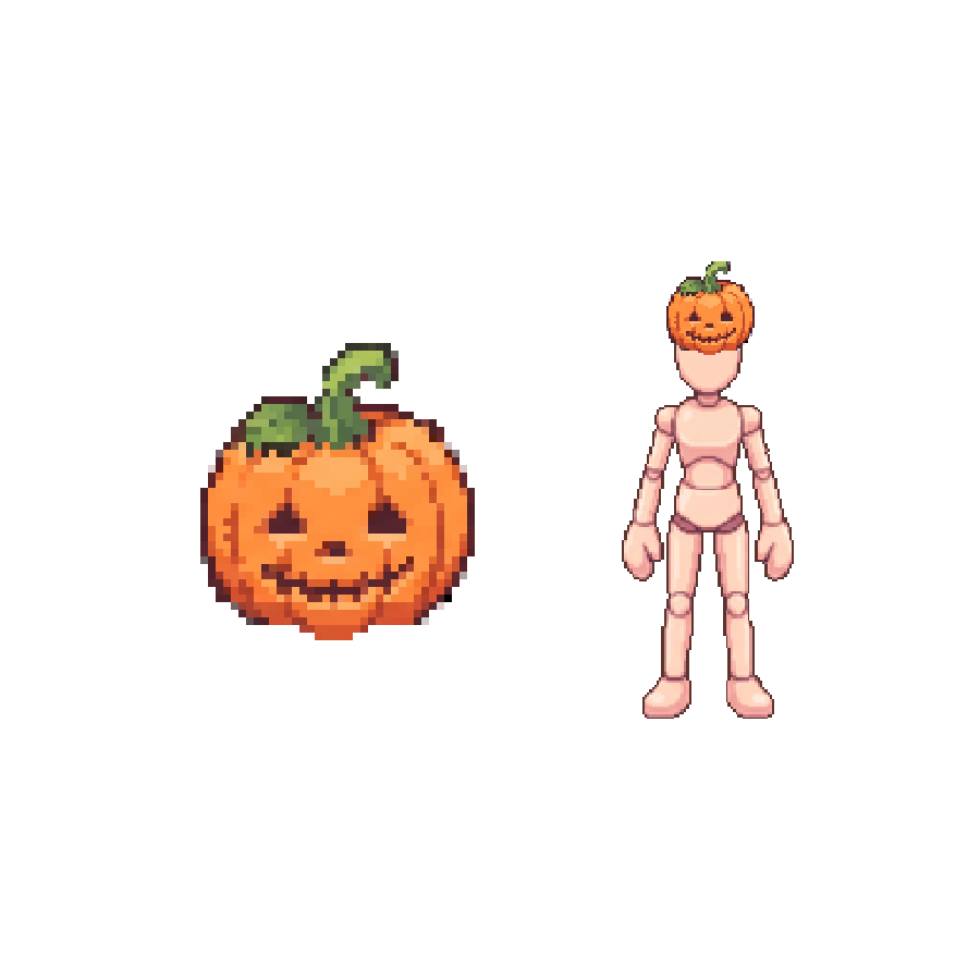 Jack-o'-Crown Pumpkin Hat — Pixel Art Headgear