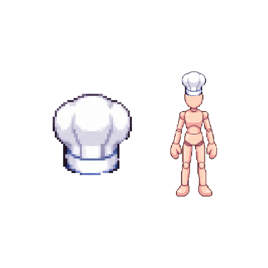 Toque Chef Hat — Pixel Art Headgear