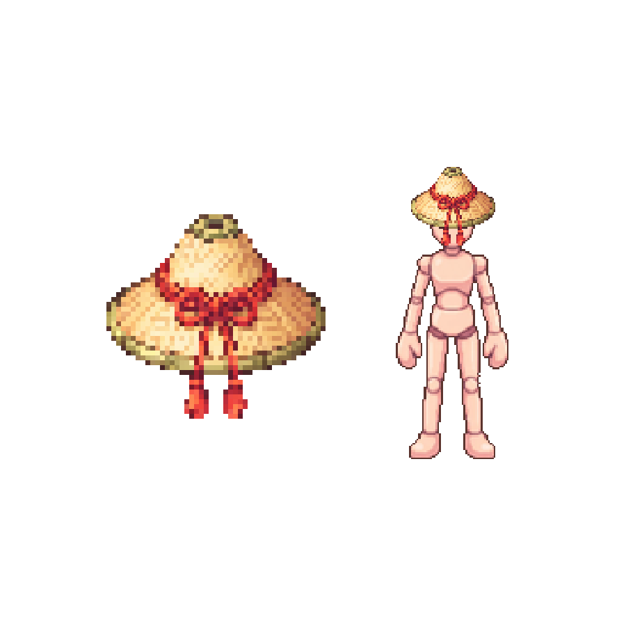 Wanderer Kasa Hat — Pixel Art Headgear