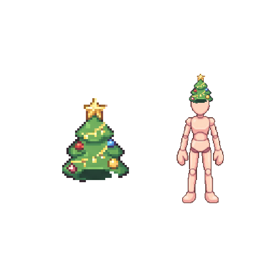 Evergreen Tree Hat — Pixel Art Headgear