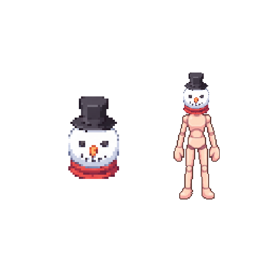 Frosty Snowman Helm — Pixel Art Headgear