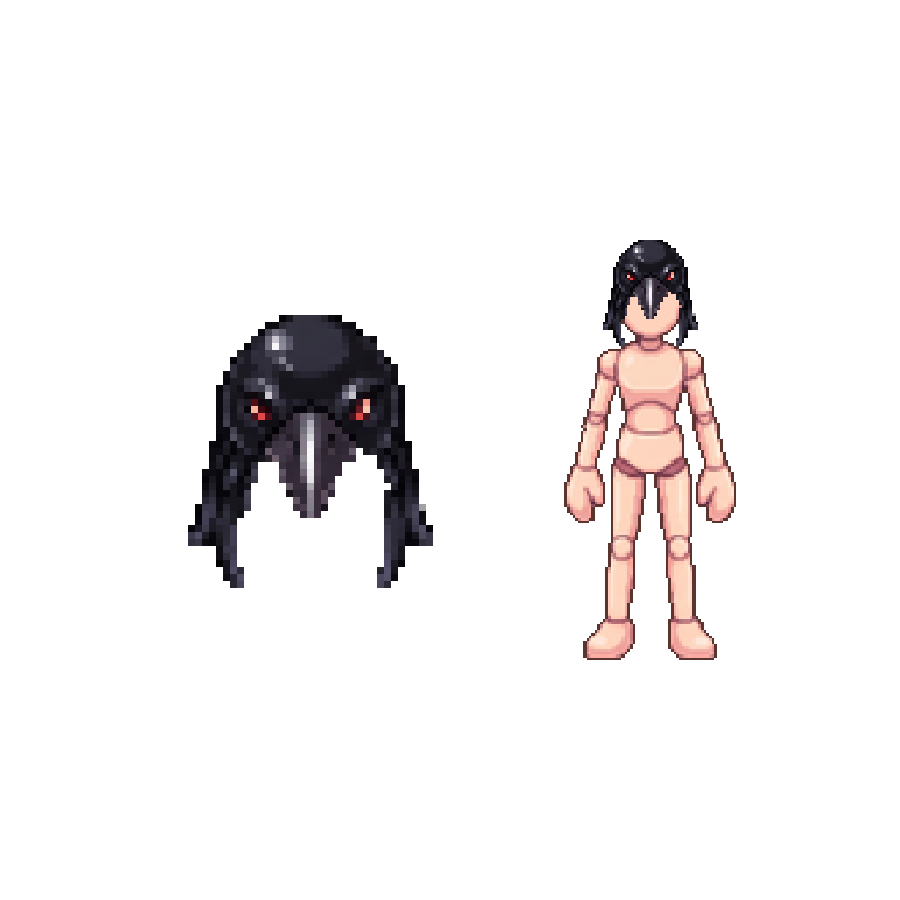 Ravenmask Helm — Pixel Art Headgear
