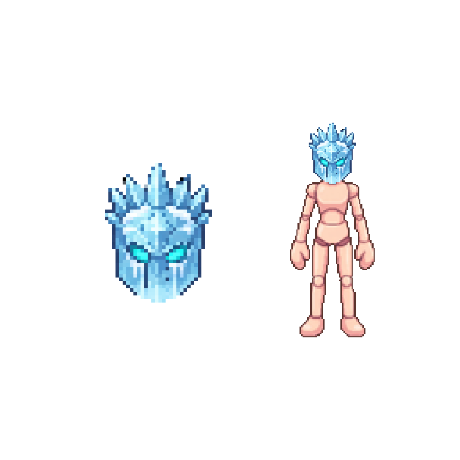 Glacier Guard Helm — Pixel Art Headgear