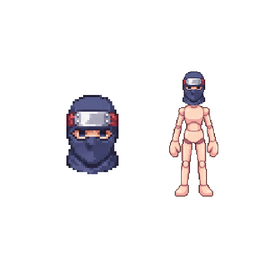 Shadowfang Ninja Hood — Pixel Art Headgear