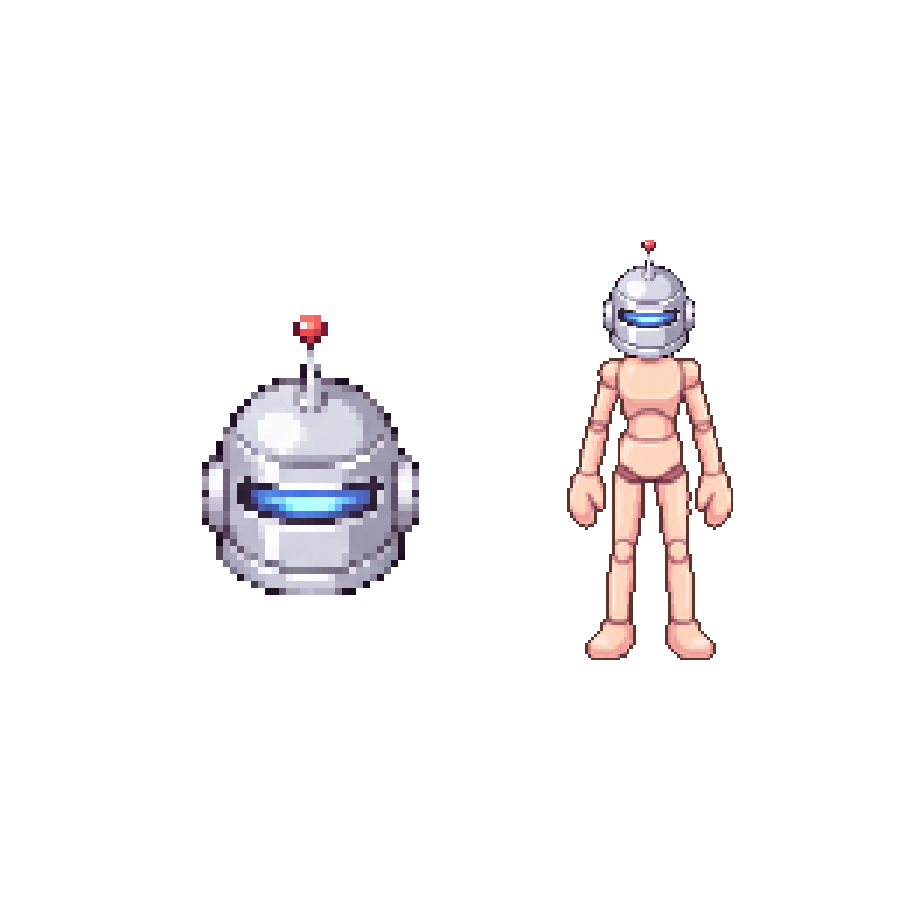 Circuit Bot Helm — Pixel Art Headgear