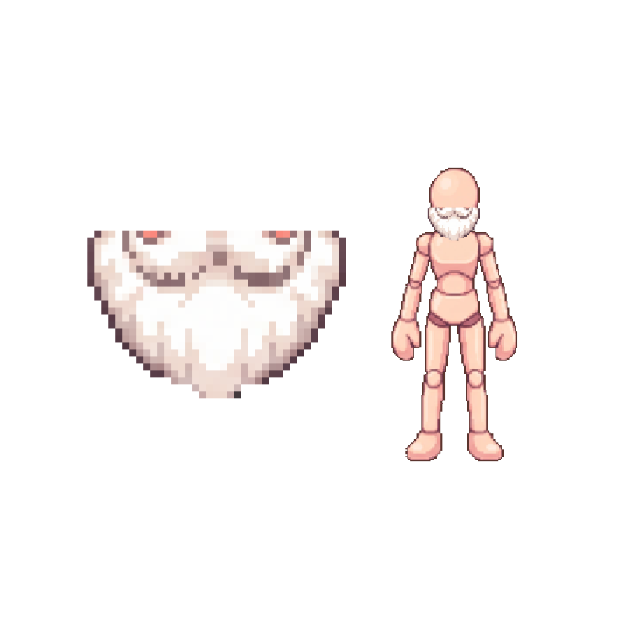 Santa Beard Mask — Pixel Art Accessory