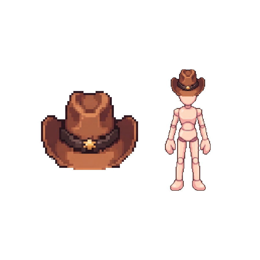 Dustrider Cowboy Hat — Pixel Art Headgear
