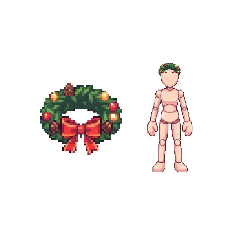 Hollyring Wreath — Pixel Art Headgear